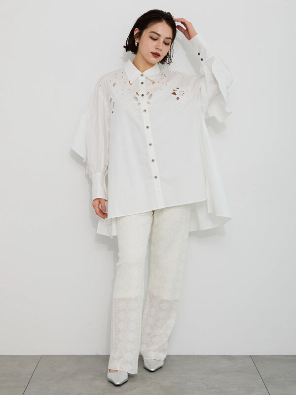 セール】 【Atelier Sucre】ストレートオフレースパンツ《2025spring