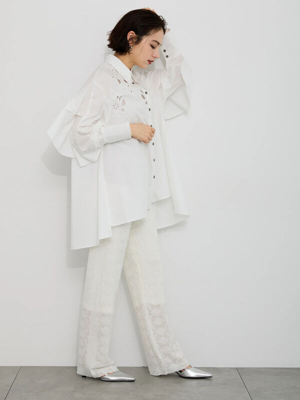 セール】 【Atelier Sucre】ストレートオフレースパンツ《2025spring