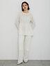 【Atelier Sucre】ストレートオフレースパンツ《2025spring catalog item》（オフホワイト）｜Te chichi（テチチ）通販