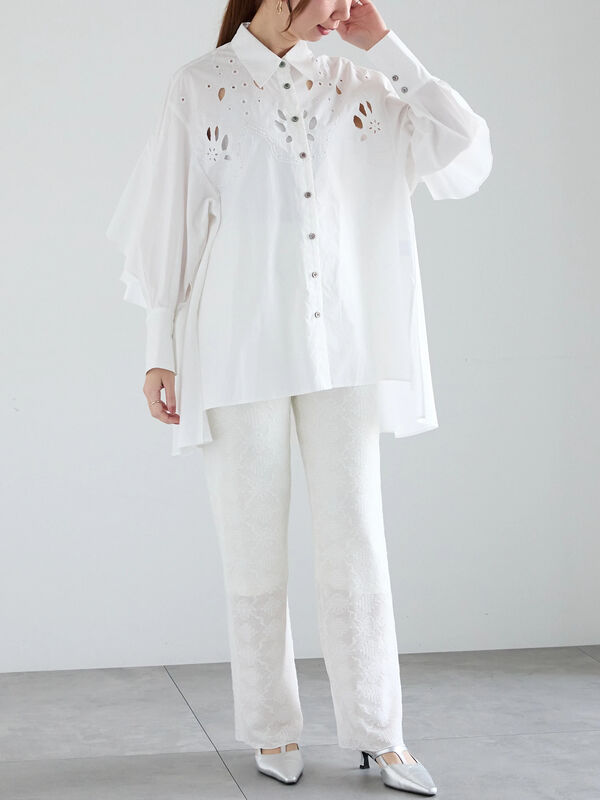 セール】 【Atelier Sucre】ストレートオフレースパンツ《2025spring