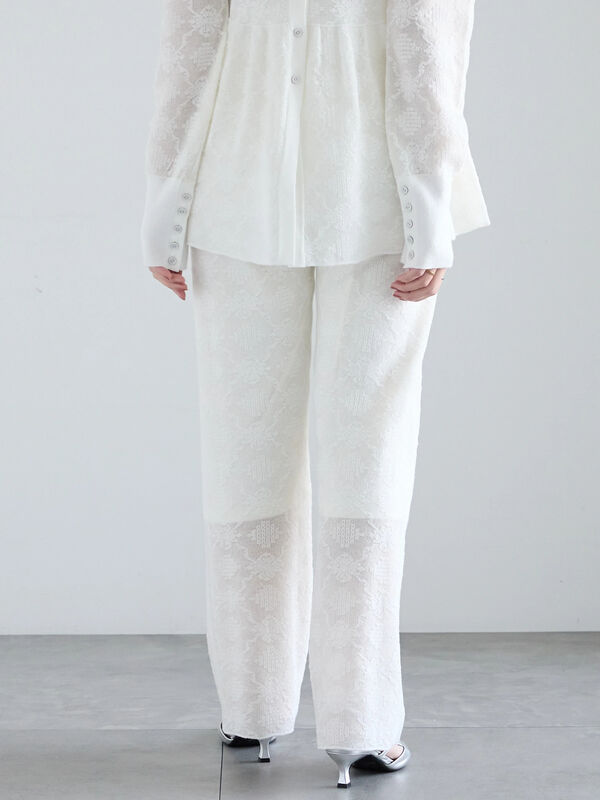 セール】 【Atelier Sucre】ストレートオフレースパンツ《2025spring