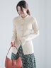 リブポロカラーニットカーディガン《2025spring catalog item》（グレー/チャコールグレー/ラベンダー）｜Te chichi（テチチ）通販