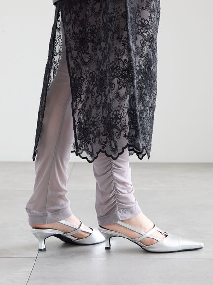 ソフトチュールレギンス《2025spring catalog item》（グレー/ブラック）｜Te chichi（テチチ）通販