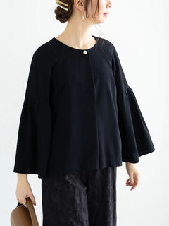 WEB限定】カットジョーゼット後ろフリルジャケット【セレモニー