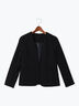 【WEB限定】カットジョーゼットノーカラージャケット【セレモニーアイテム】（ネイビー）｜Te chichi（テチチ）通販