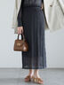 レーシーニットストレートスカート（セットアップ可）《2025spring catalog item》（オフホワイト/チャコールグレー）｜Te chichi（テチチ）通販