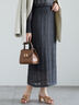 レーシーニットストレートスカート（セットアップ可）《2025spring catalog item》（オフホワイト/チャコールグレー）｜Te chichi（テチチ）通販