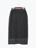 レーシーニットストレートスカート（セットアップ可）《2025spring catalog item》（オフホワイト/チャコールグレー）｜Te chichi（テチチ）通販
