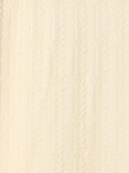 レーシーニットストレートスカート（セットアップ可）《2025spring catalog item》（オフホワイト/チャコールグレー）｜Te chichi（テチチ）通販