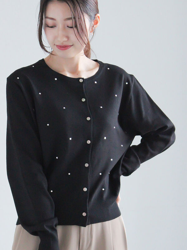 TO BE CHIC - TO BE CHIC☆トッパーシアーカーディガン☆黒