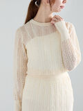 レーシーニットプルオーバー（セットアップ可《2025spring catalog item》（オフホワイト）｜Te chichi（テチチ）通販