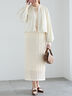 レーシーニットプルオーバー（セットアップ可《2025spring catalog item》（オフホワイト/チャコールグレー）｜Te chichi（テチチ）通販