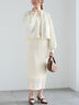 レーシーニットプルオーバー（セットアップ可《2025spring catalog item》（オフホワイト/チャコールグレー）｜Te chichi（テチチ）通販