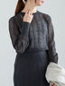 レーシーニットプルオーバー（セットアップ可《2025spring catalog item》（オフホワイト/チャコールグレー）｜Te chichi（テチチ）通販