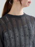 レーシーニットプルオーバー（セットアップ可《2025spring catalog item》（オフホワイト/チャコールグレー）｜Te chichi（テチチ）通販