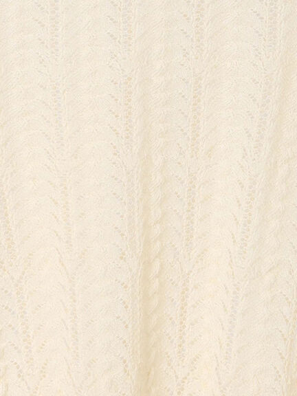レーシーニットプルオーバー（セットアップ可《2025spring catalog item》（オフホワイト/チャコールグレー）｜Te chichi（テチチ）通販