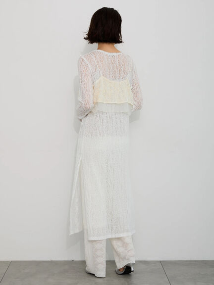 【Atelier Sucre】コードメッシュレースキャミブラウス《2025spring catalog item》（オフホワイト）｜Te chichi（テチチ）通販
