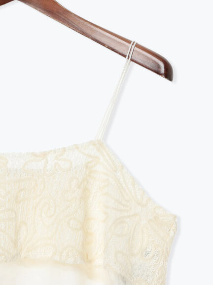 【Atelier Sucre】コードメッシュレースキャミブラウス《2025spring catalog item》（オフホワイト）｜Te chichi（テチチ）通販