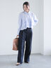 フロントポケット2タックワイドスラックス（セットアップ可）《2025spring catalog item》（グレー/ネイビー）｜Te chichi（テチチ）通販