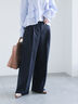フロントポケット2タックワイドスラックス（セットアップ可）《2025spring catalog item》（グレー/ネイビー）｜Te chichi（テチチ）通販