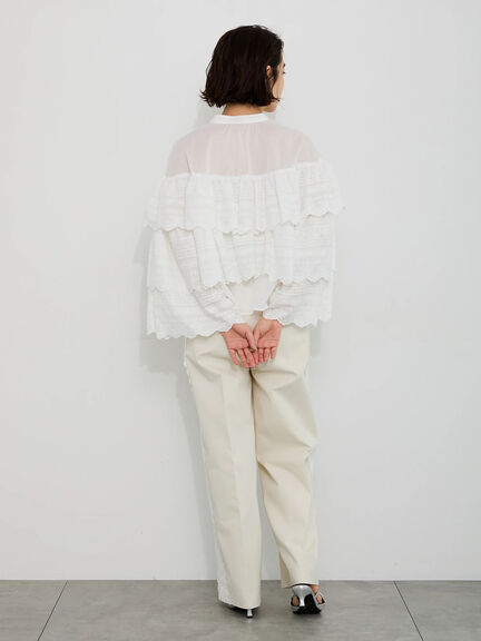 【Atelier Sucre】サイドレースパンツ《2025spring catalog item》（オフホワイト）｜Te chichi（テチチ）通販