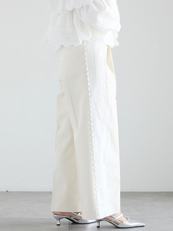 セール】 【Atelier Sucre】サイドレースパンツ《2025spring catalog