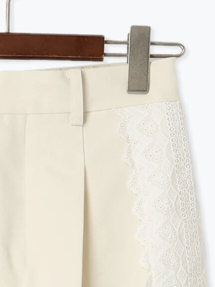 【Atelier Sucre】サイドレースパンツ《2025spring catalog item》（オフホワイト）｜Te chichi（テチチ）通販