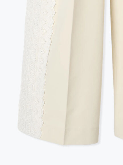 【Atelier Sucre】サイドレースパンツ《2025spring catalog item》（オフホワイト）｜Te chichi（テチチ）通販