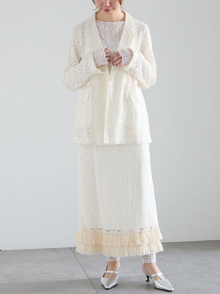 【Atelier Sucre】バテンレースジャケット《2025spring catalog item》（オフホワイト）｜Te chichi（テチチ）通販