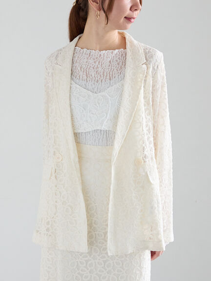 【Atelier Sucre】バテンレースジャケット《2025spring catalog item》（オフホワイト）｜Te chichi（テチチ）通販