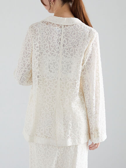 【Atelier Sucre】バテンレースジャケット《2025spring catalog item》（オフホワイト）｜Te chichi（テチチ）通販