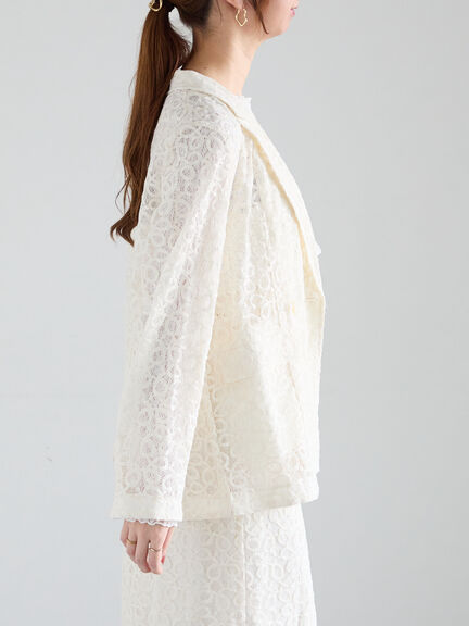 【Atelier Sucre】バテンレースジャケット《2025spring catalog item》（オフホワイト）｜Te chichi（テチチ）通販