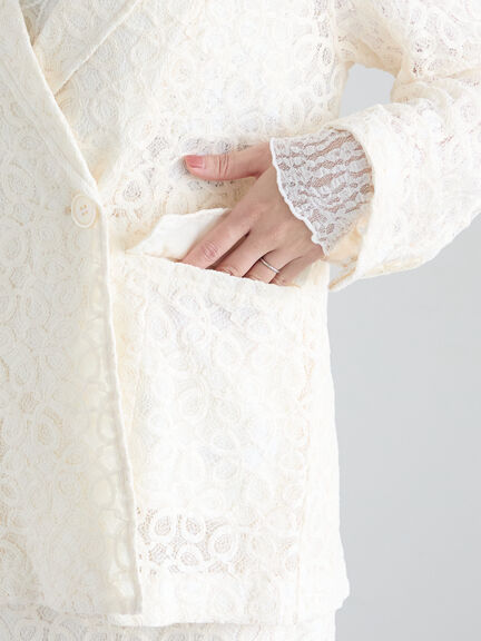 【Atelier Sucre】バテンレースジャケット《2025spring catalog item》（オフホワイト）｜Te chichi（テチチ）通販