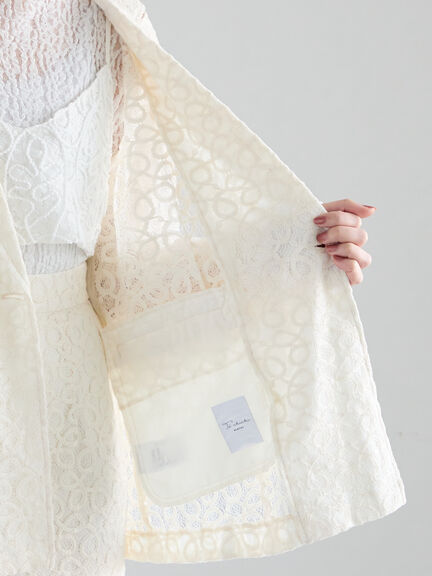 【Atelier Sucre】バテンレースジャケット《2025spring catalog item》（オフホワイト）｜Te chichi（テチチ）通販