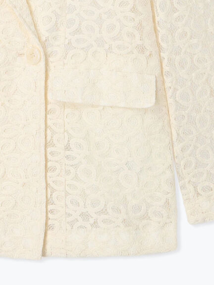 【Atelier Sucre】バテンレースジャケット《2025spring catalog item》（オフホワイト）｜Te chichi（テチチ）通販