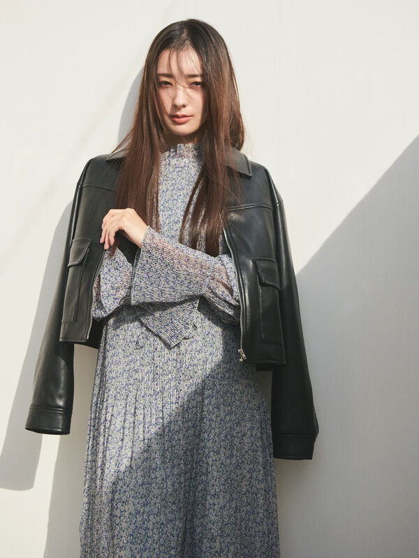 【宮本茉由着用】ダブルポケットジップジャケット《2025spring catalog item》（ブラック）｜Te chichi（テチチ）通販