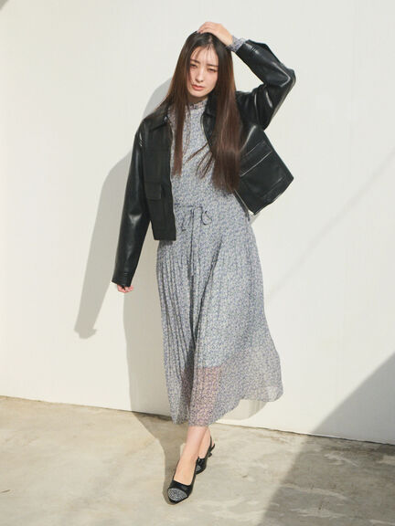 【宮本茉由着用】ダブルポケットジップジャケット《2025spring catalog item》（ブラック/ベージュ/クリーム）｜Te chichi（テチチ）通販