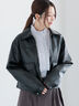 【宮本茉由着用】ダブルポケットジップジャケット《2025spring catalog item》（ブラック/ベージュ/クリーム）｜Te chichi（テチチ）通販