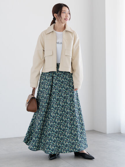 【宮本茉由着用】ダブルポケットジップジャケット《2025spring catalog item》（ブラック/ベージュ/クリーム）｜Te chichi（テチチ）通販