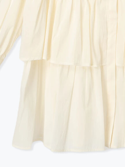 【Atelier Sucre】レースティアードロングブラウス《2025spring catalog item》（オフホワイト）｜Te chichi（テチチ）通販