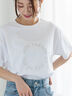 ラインストーンサークルロゴTシャツ（オフホワイト/シルバー/チャコールグレー）｜Te chichi（テチチ）通販
