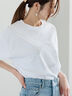 ラインストーンサークルロゴTシャツ（オフホワイト/シルバー/チャコールグレー）｜Te chichi（テチチ）通販