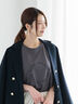 ラインストーンサークルロゴTシャツ（オフホワイト/シルバー/チャコールグレー）｜Te chichi（テチチ）通販