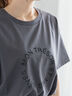 ラインストーンサークルロゴTシャツ（オフホワイト/シルバー/チャコールグレー）｜Te chichi（テチチ）通販