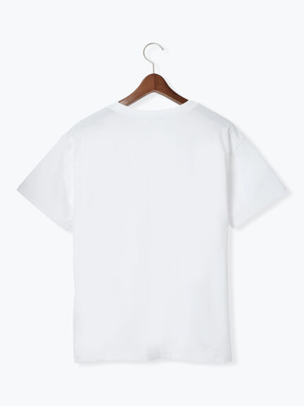 ラインストーンサークルロゴTシャツ（オフホワイト/シルバー/チャコールグレー）｜Te chichi（テチチ）通販