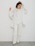 【Atelier Sucre】エンブロイダリーバックフリルシャツ《2025spring catalog item》（オフホワイト）｜Te chichi（テチチ）通販