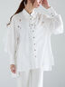 【Atelier Sucre】エンブロイダリーバックフリルシャツ《2025spring catalog item》（オフホワイト）｜Te chichi（テチチ）通販
