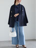 ファブリックアソートオーバージャケット《2025spring catalog item》（ブラック/ベージュ/ネイビー）｜Te chichi（テチチ）通販