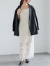 ファブリックアソートオーバージャケット《2025spring catalog item》（ブラック/ベージュ/ネイビー）｜Te chichi（テチチ）通販