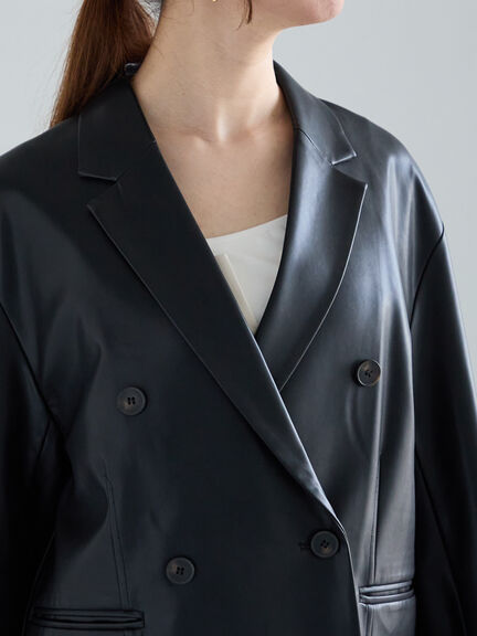 ファブリックアソートオーバージャケット《2025spring catalog item》（ブラック/ベージュ/ネイビー）｜Te chichi（テチチ）通販